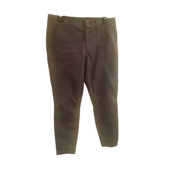 Prana Essex Canvas Hiking Pants Womens 10 Gray Organic Cotton Stretch Gorpcore - Picture 10 of 11